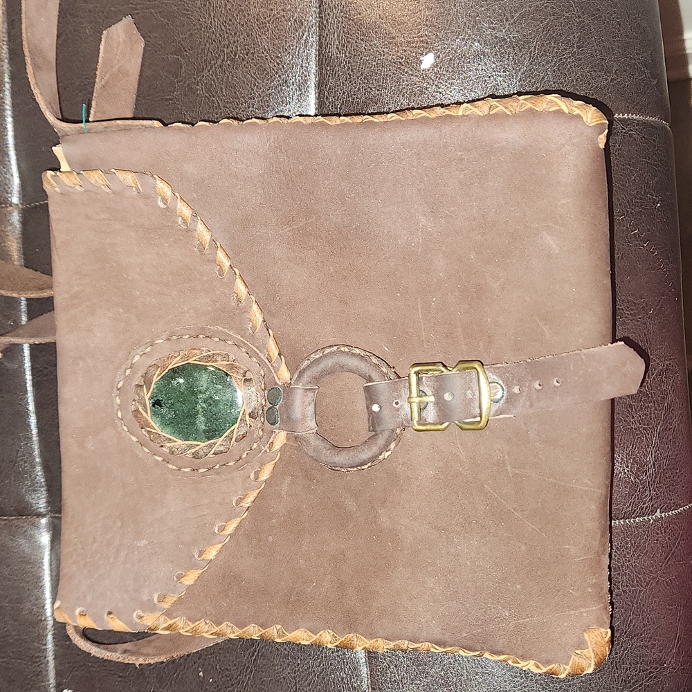 Handmade suede purse